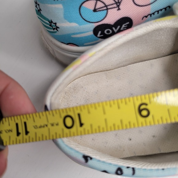 Lace-up Flats Shoes Print Canvas Fashion Walking Sneakers Women See Measurements - Picture 15 of 15